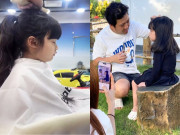 Giải trí - Con gái Trường Giang được bố cắt tóc từ bé nay sợ người lạ cầm kéo, lộ góc nghiêng khoe mũi cao cực xinh xắn
