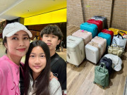 Giải trí - Ốc Thanh Vân vác 9 vali đưa "bầy con" về nước sau 1 năm ở Úc, chồng lái xe hơi mới mua đến rước