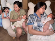 Giải trí - Cảnh làm mẹ 4 con của Vân Trang: Thức đêm cho quý tử ti sữa vẫn bù đầu dỗ dành cặp song sinh khóc nhè