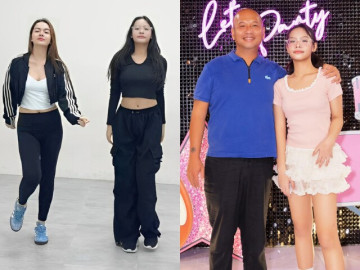 Con gái ông bầu Quang Huy 12 tuổi cao ráo, eo thon dáng chuẩn vượt mẹ, Phạm Quỳnh Anh làm không đúng là bị lườm