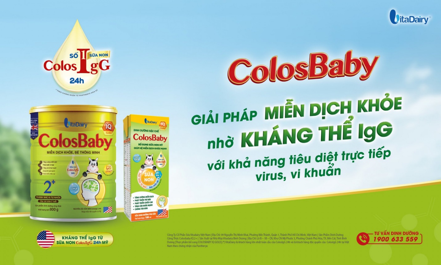 ColosBaby IQ 2+ hỗ trợ tăng cường miễn dịch và phát triển trí não vượt trội cho trẻ