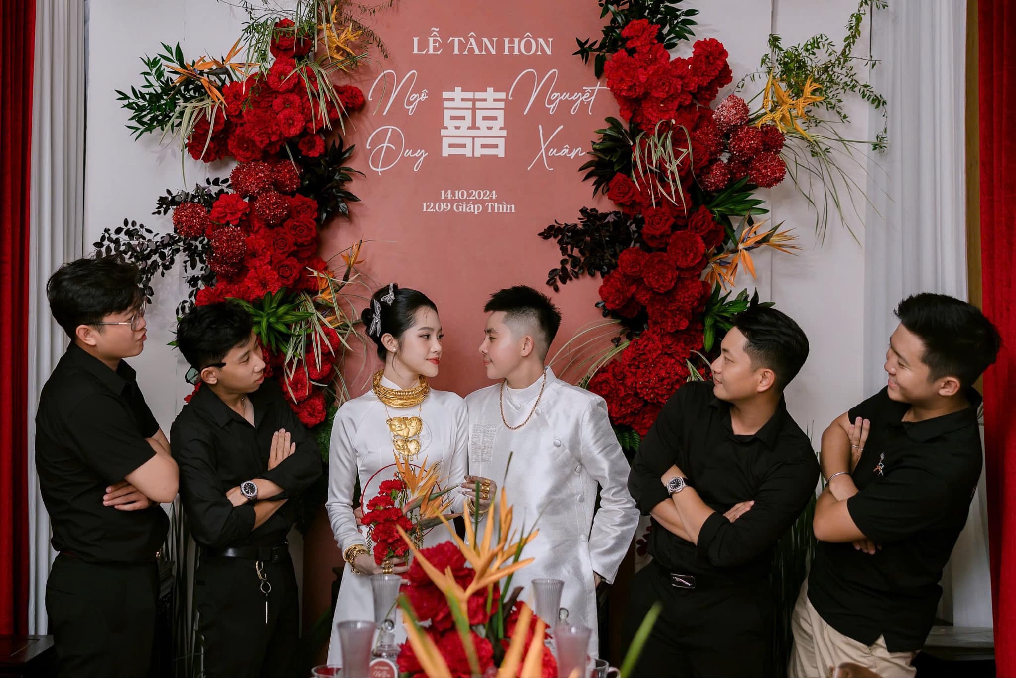 Ngọc Duy và Nguyệt Xuân hạnh phúc trong ngày cưới sau gần 2 năm hẹn hò