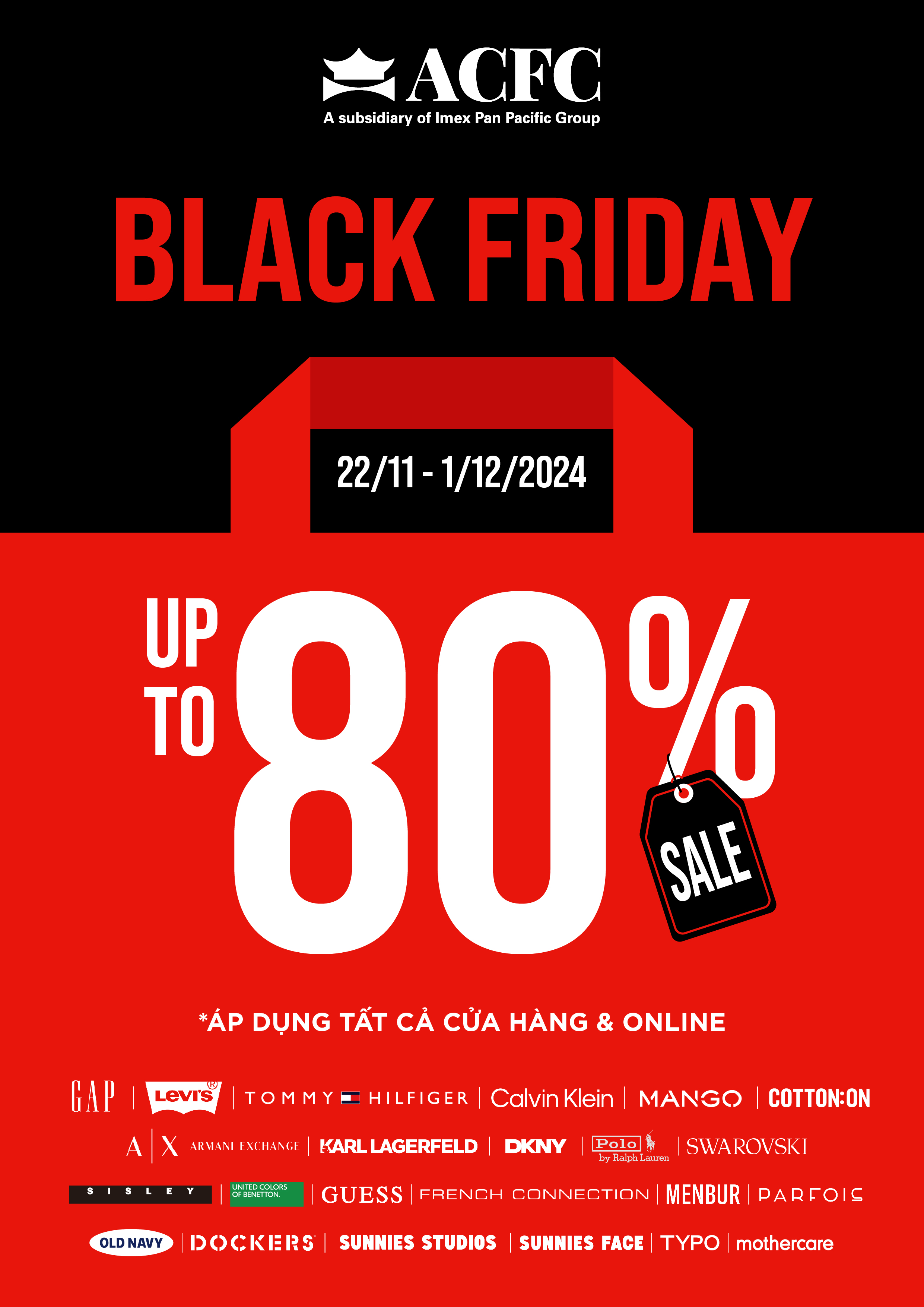 ACFC “khai tiệc” Sale Black Friday,  “chiêu đãi” deal hời tốt nhất năm từ các thương hiệu thời trang quốc tế - 1