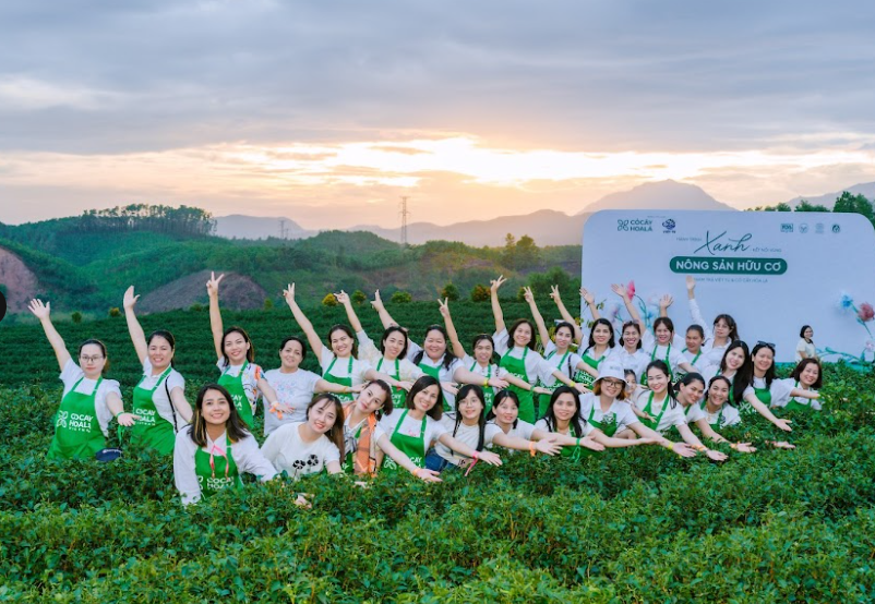 Cộng đồng phụ nữ khởi nghiệp cùng Cỏ Cây Hoa Lá tại farm nguyên liệu trà hữu cơ tại Quảng Ninh