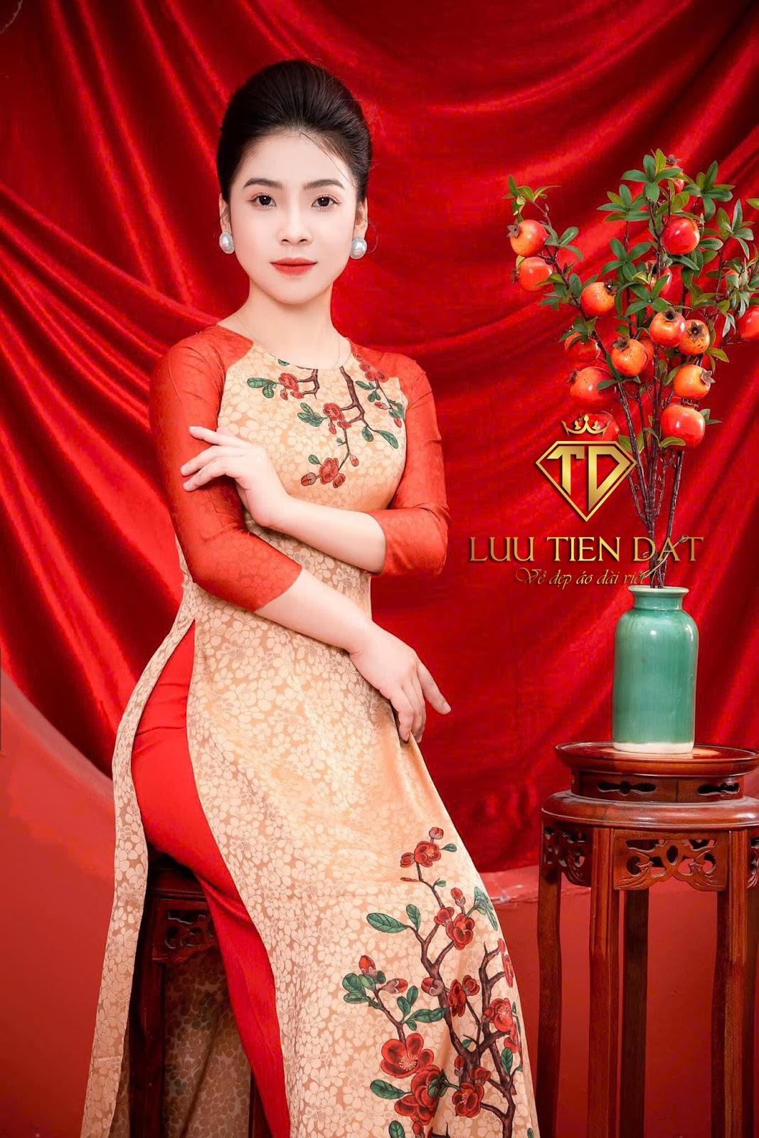 Hóa “nàng thơ mùa Xuân” cùng tà áo dài in 3D Lưu Tiến Đạt - 3