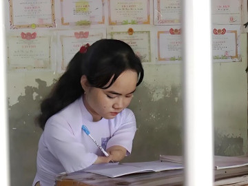 Nữ sinh Cà Mau được ông bà đặt cho cái tên mang nhiều ý nghĩa, là bông hoa khuyết nghị lực với ước mơ trở thành cô giáo
