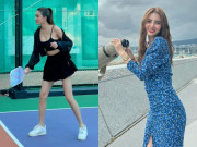 Yêu con - Mỹ nhân mặc áo 2 dây chơi pickleball đẹp hút hồn, tưởng gái 18 hoá ra là mẹ đơn thân U40, họ hàng với Thuỷ Tiên Công Vinh