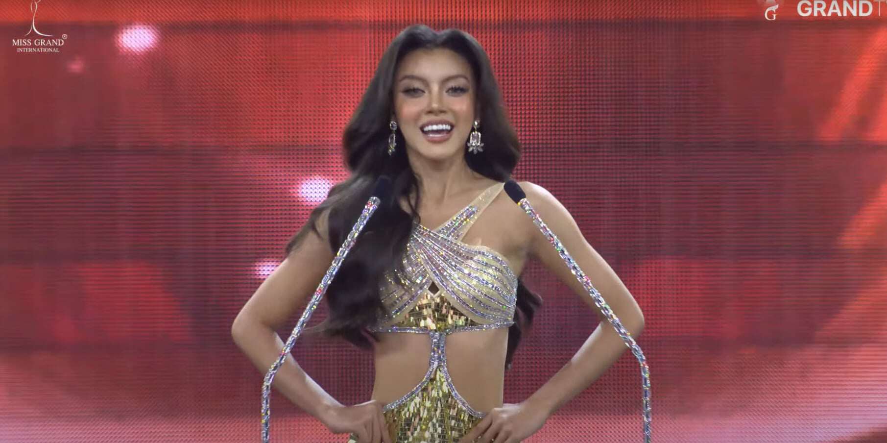 emMàn hô tên của Miss Grand Myanmar - thí sinh thị phi nhất cuộc thi năm nay./em