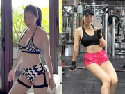 Thời trang - Quế Vân mặc trang phục 'như đồ tắm' đi tập gym