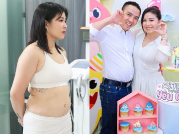 MC nhiều hình xăm nhất VTV khoe dáng tròn trùng trục sau 2 lần sinh, ăn tối nghèo nàn với loại quả xanh lè