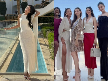 Bùi Khánh Linh khoe sắc vóc nổi trội bên dàn thí sinh Miss Intercontinental 2024