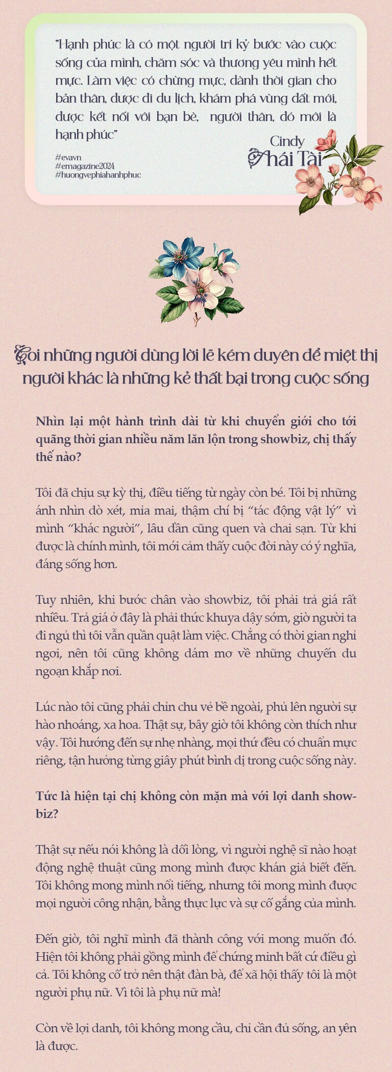 Cindy Thái Tài: Hạnh phúc khi biết đủ dù trái tim đầy vết hằn vẫn chưa quên được chồng quá cố - 12