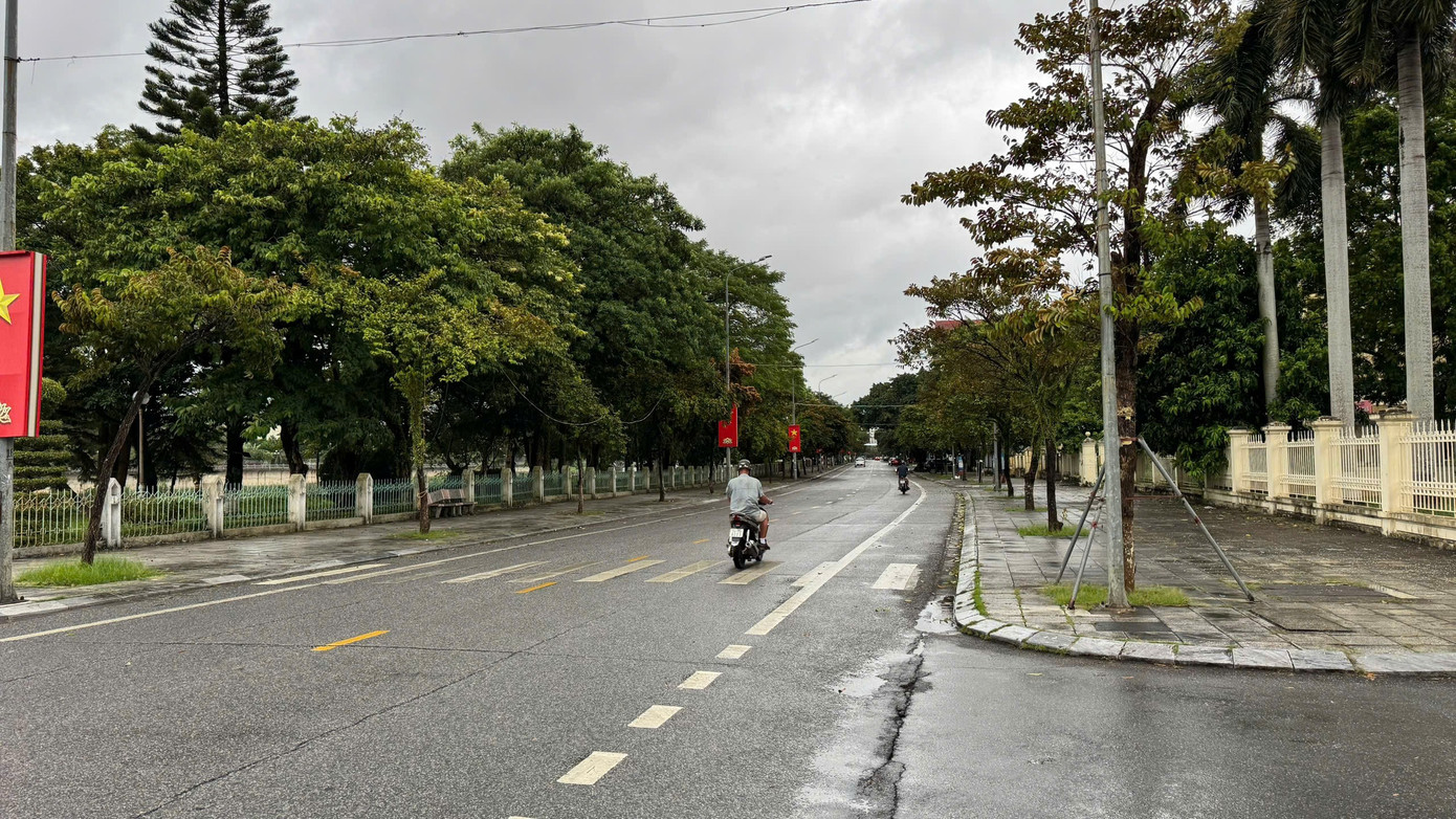 Hình ảnh ghi nhận khu vực Móng Cái cũ vào lúc 7h sáng nay (6/10).