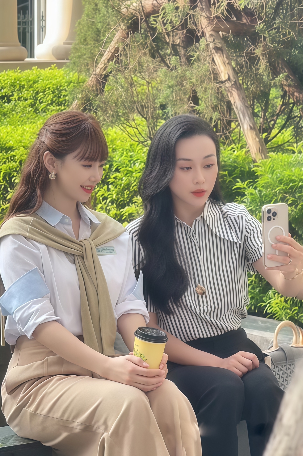 Khi Phương Oanh diện sơ mi, quần âu trong một phân cảnh cùng Quỳnh Kool, chiếc túi hơn trăm triệu đồng cũng được cô sử dụng.