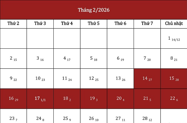 Nghỉ Tết Bính Ngọ 9 ngày liên tục. Ảnh: Internet