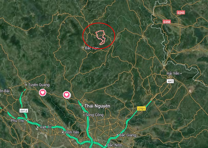 Vị trí thôn Kim Vân, xã Văn Lang. Ảnh: Google Map