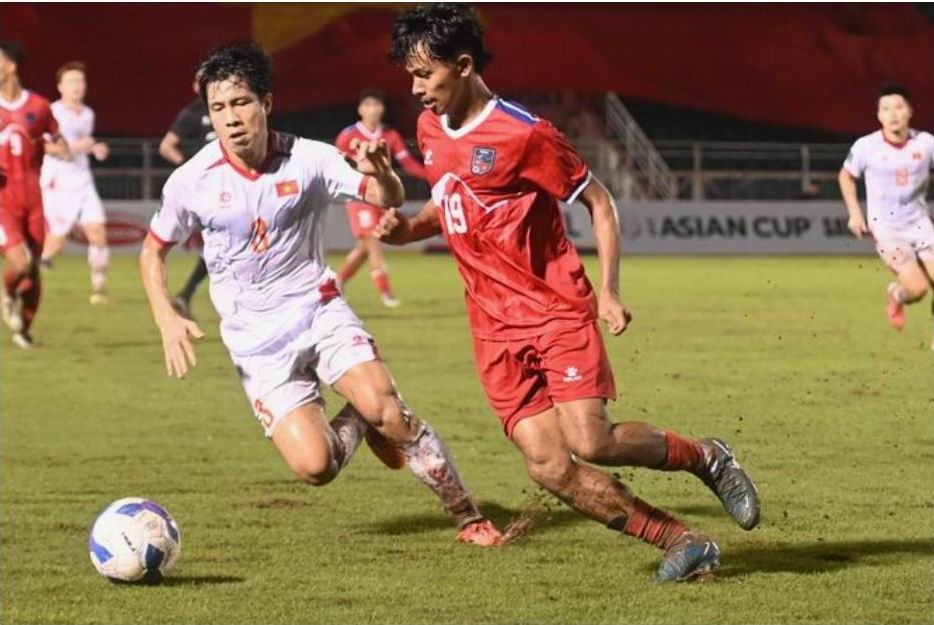 Tuyển Việt Nam lại có trận thắng vất vả trước Nepal trên sân Thống Nhất. Ảnh:AFC