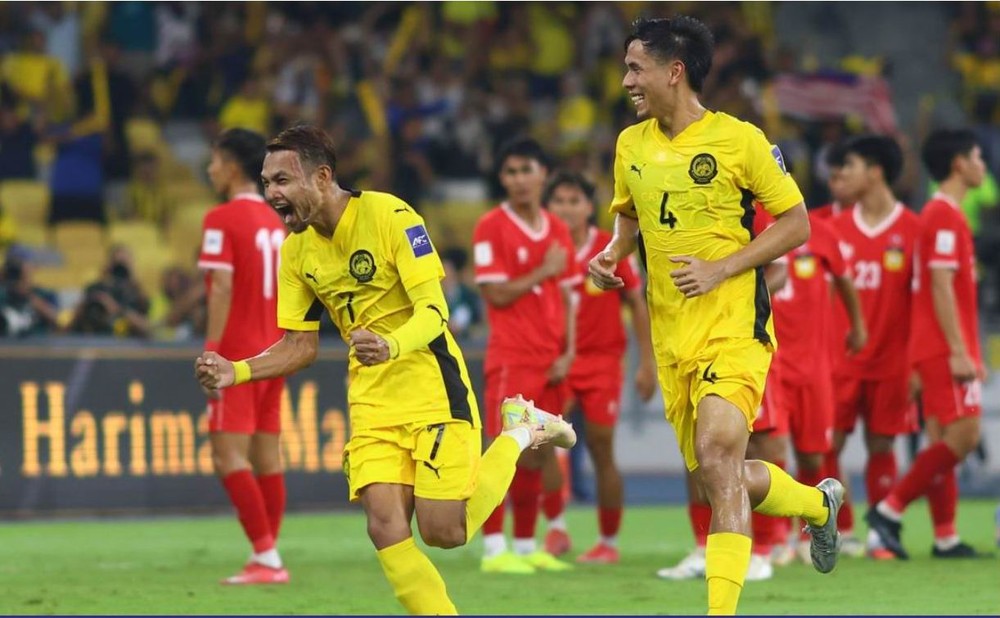 Malaysia ngược dòng thắng Lào 5-1. Ảnh: AFC