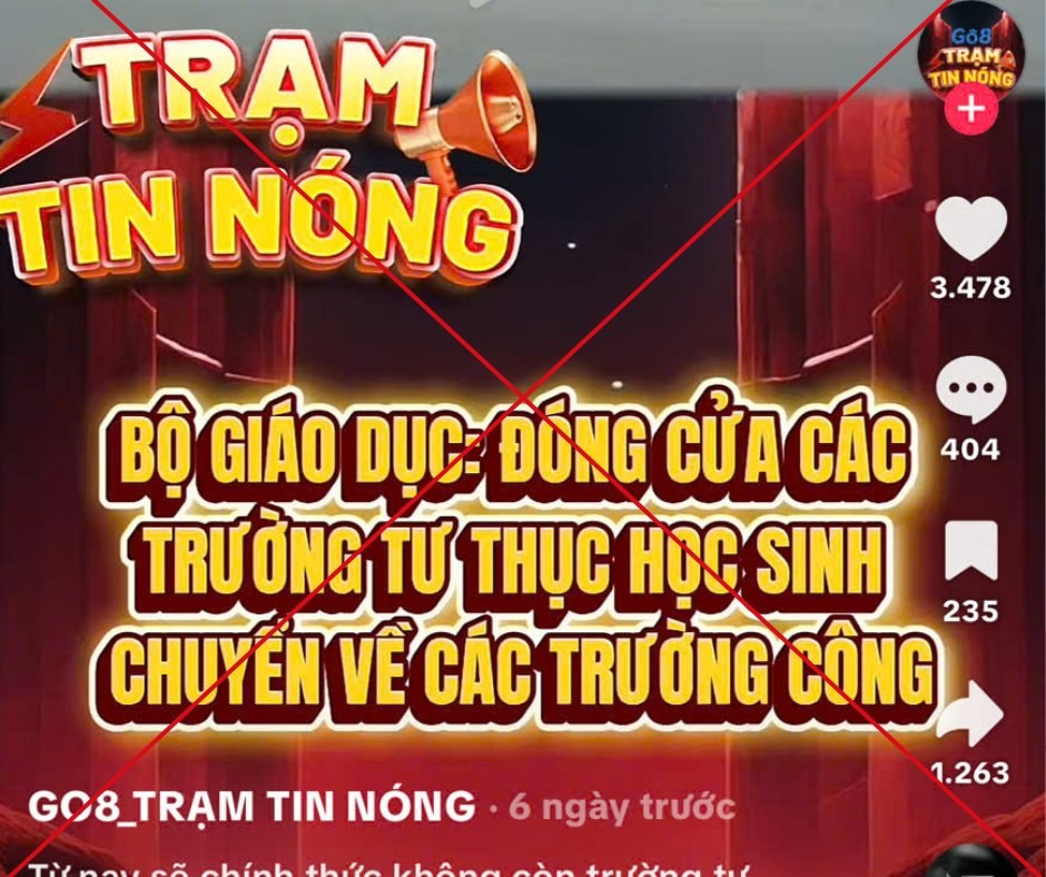 Thông tin amp;#34;đóng cửa, giải tán trường ngoài công lậpamp;#34; là sai sự thật - 1