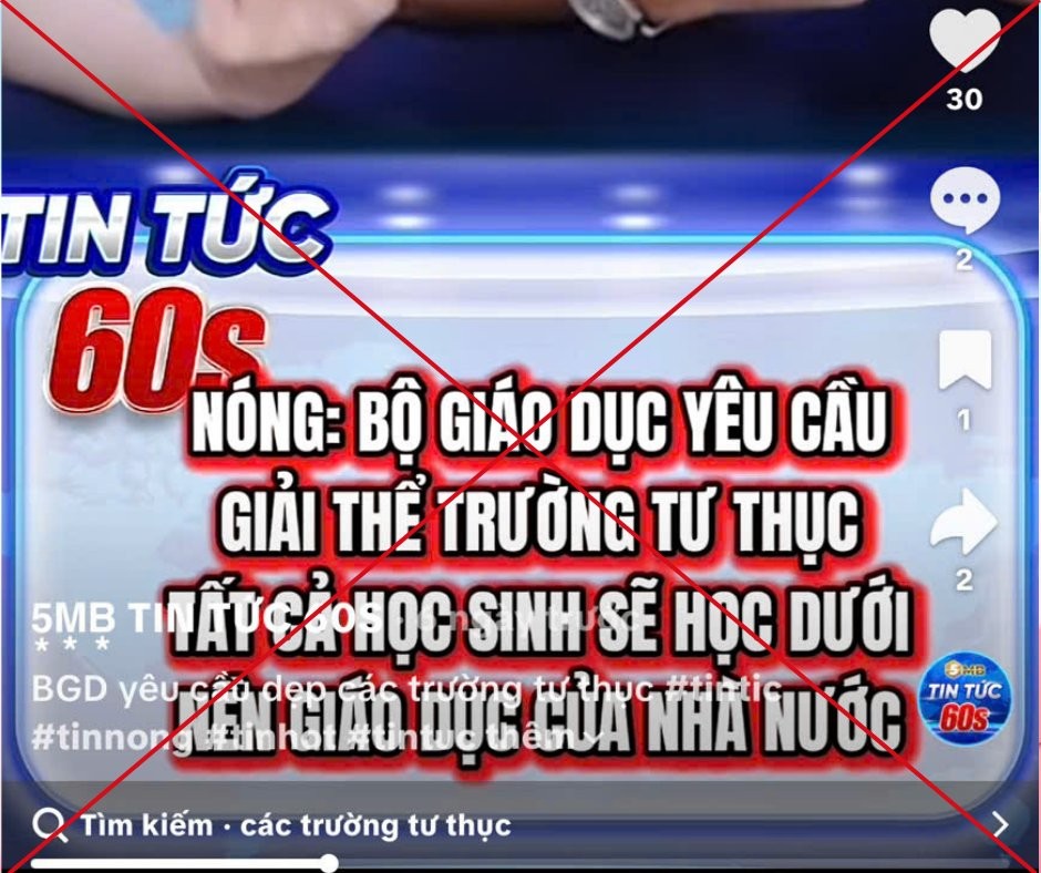 Bộ GDamp;ĐT bác tin đồn về việc đóng cửa các trường ngoài công lập. Ảnh: MOET
