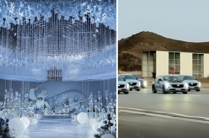 Hình ảnh hiếm hoi trong đám cưới của Hoàng Tử Thao và Từ Nghệ Dương. Ảnh: Weibo