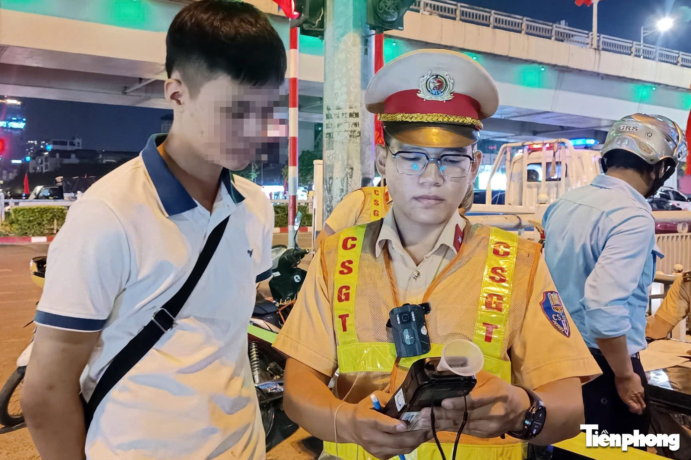 Anh P. vi phạm nồng độ cồn ở mức dưới 0,25mg/L khí thở.