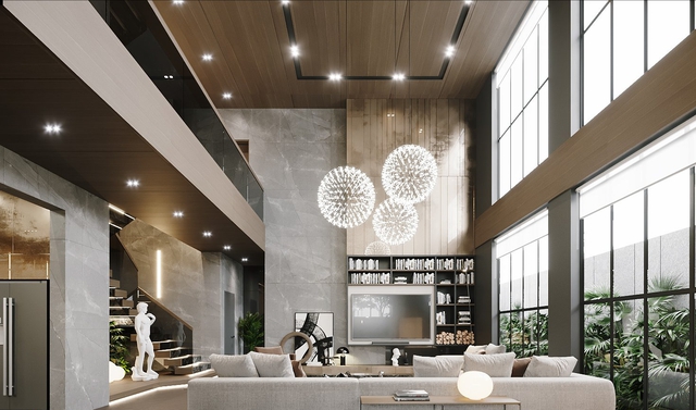 Khi bước vào cửa chính đã thấy được cửa sau là 1 điều đại kỵ trong phong thủy phòng khách.