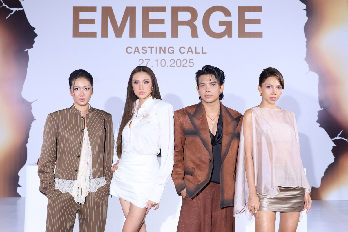 Dàn giám khảo trong buổi casting còn có nhà thiết kế Đỗ Long và catwalk director Nhã Trúc (bìa trái). Họ mang đến góc nhìn đa chiều về kỹ thuật trình diễn, thần thái và biểu cảm nhưng đều chung mục đích tìm kiếm những model phù hợp nhất cho show Emerge.