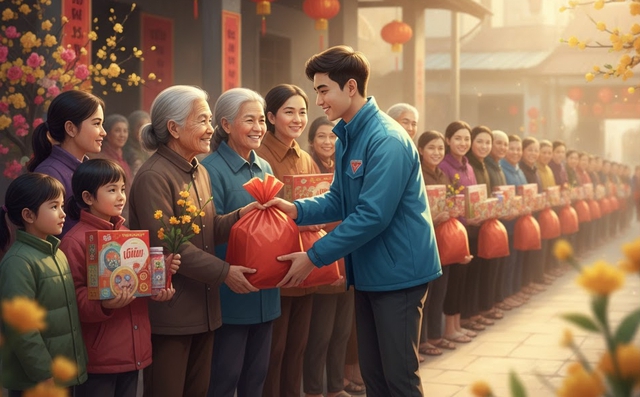 Người lao động tại doanh nghiệp, khu công nghiệp, khu chế xuất,… tại các doanh nghiệp, đơn vị nơi có kết quả sản xuất, kinh doanh nổi bật dự kiến nhận được quà 1 triệu đồng dịp Tết Nguyên đán 2026. Ảnh minh họa