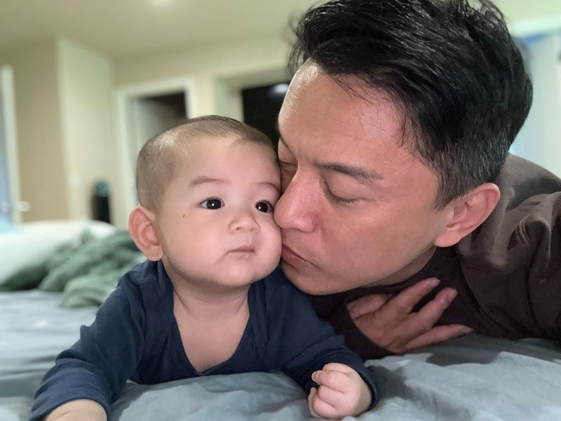 Ngoài công việc, Lam Trường dành nhiều thời gian cho các con. Ảnh: FB Lam Trường.