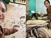 Nhà đẹp - MC Cát Tường trước căn nhà đầy bùn đất sau khi cơn bão 13 càn quét qua