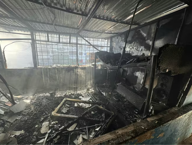 Hiện trường vụ cháy. Ảnh: CAHN