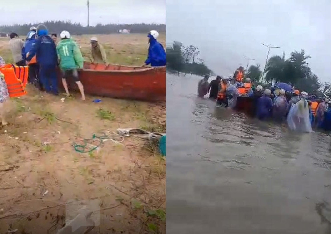 Chiếc ghe của gia đình anh Nguyễn Minh Hiệu đã cứu hàng trăm người trong lũ