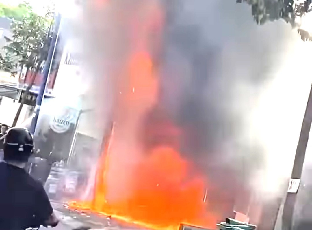 Hiện trường vụ cháy. Ảnh: CTV