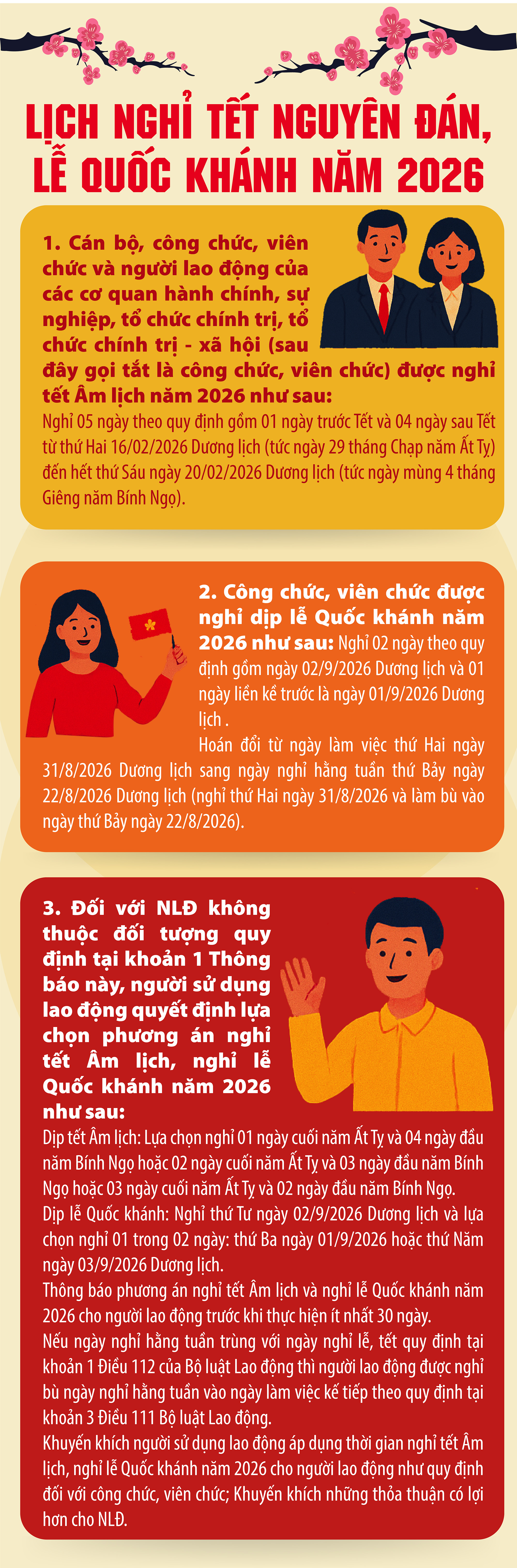 Thông báo chính thức lịch nghỉ Tết Nguyên đán Bính Ngọ 2026 - 1