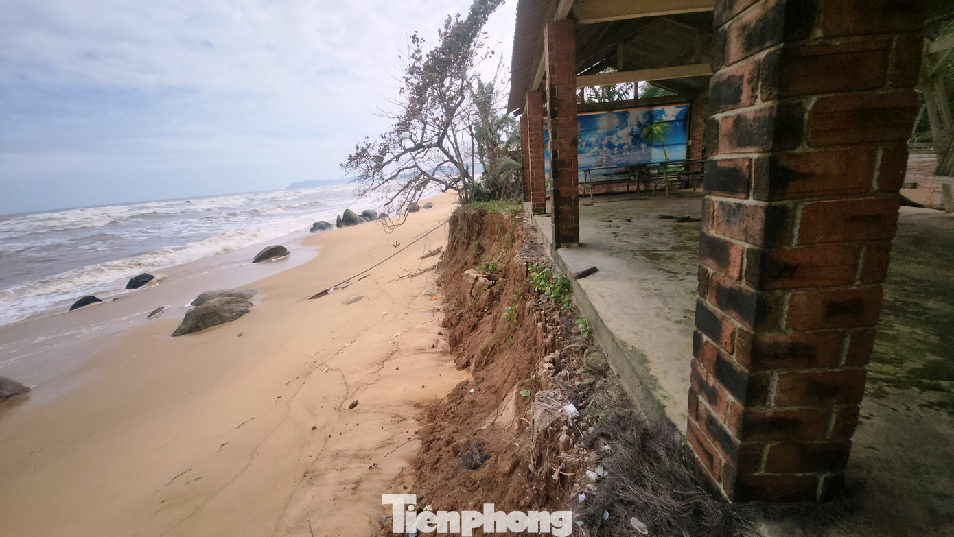 Anh Hoàng Trọng Quang, chủ một nhà hàng tại bãi tắm Hàm Rồng, cho biết, tình trạng xâm thực từng diễn ra từ nhiều năm trước, nhưng thời gian gần đây mức độ tàn phá của sóng biển vượt xa sức tưởng tượng của những người chuyên kinh doanh dịch vụ ở đây. “Quán tôi từng có hai hàng dừa cách mép nước biển hơn 30m. Nay sóng đánh trôi hết, cuốn đi cả phần chân móng rồi làm sập quán. Cảnh tượng này chưa từng xảy ra ở nơi đây”, anh Quang kể.