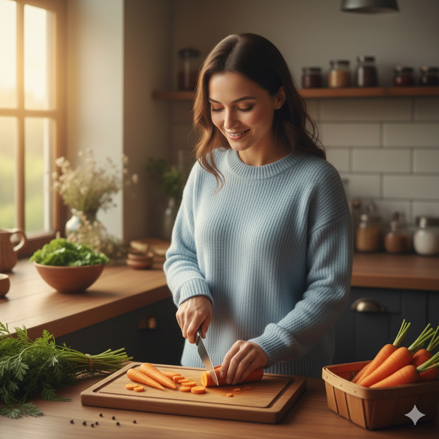 Cà rốt, chứa nhiều beta-carotene, chất xơ và vitamin, mang lại nhiều lợi ích sức khỏe.