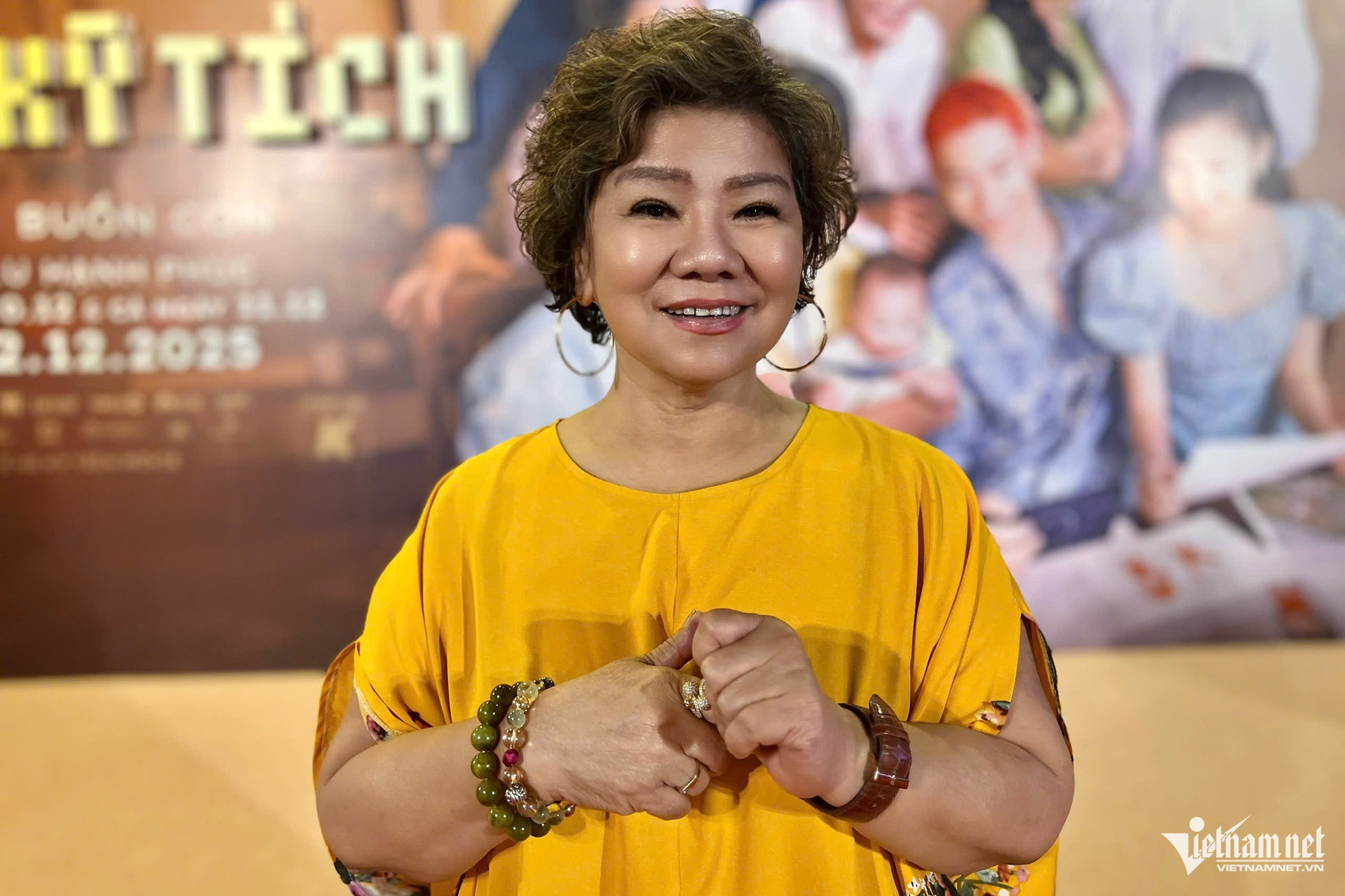 NSND Thanh Hoa lần đầu đóng phim ở tuổi 75. 