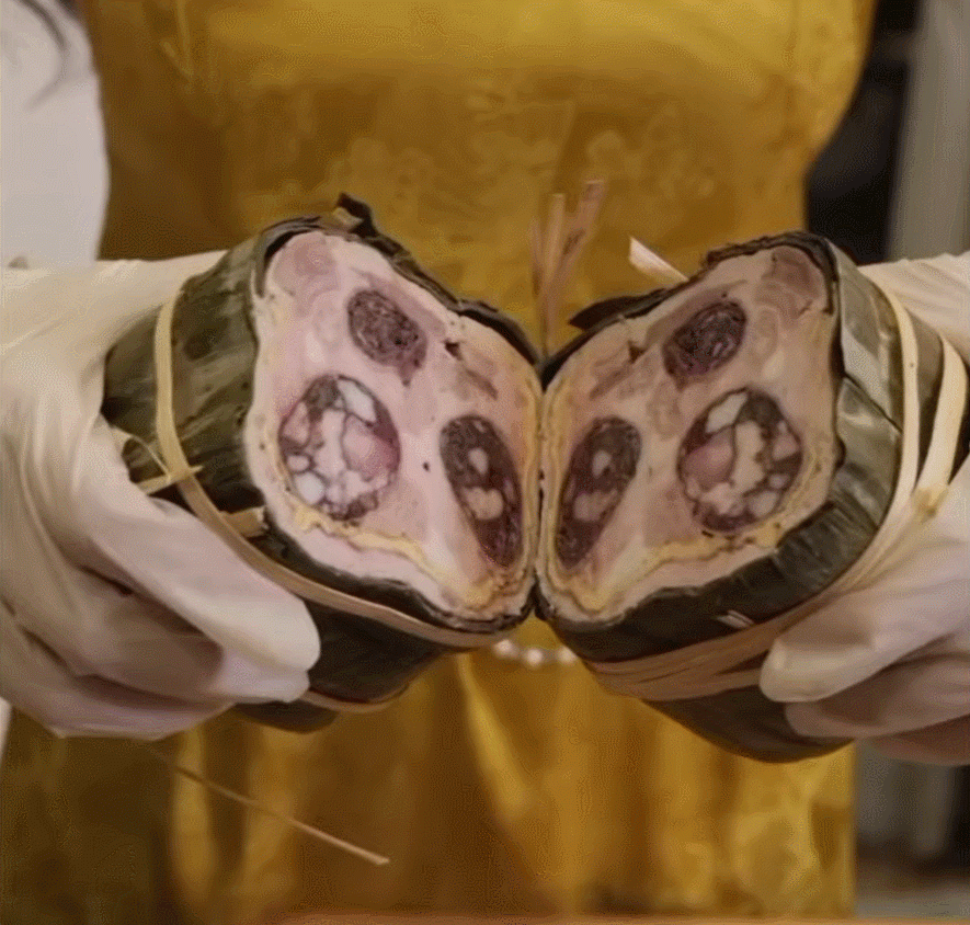 Giò lòng cũng là món ăn được yêu thích vào dịp Tết của nhiều gia đình ở Hưng Yên. Ảnh: Hành trình Phúc Bảo