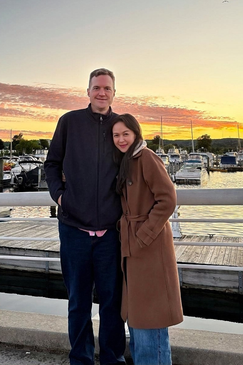 Ngọc Nga và chồng.