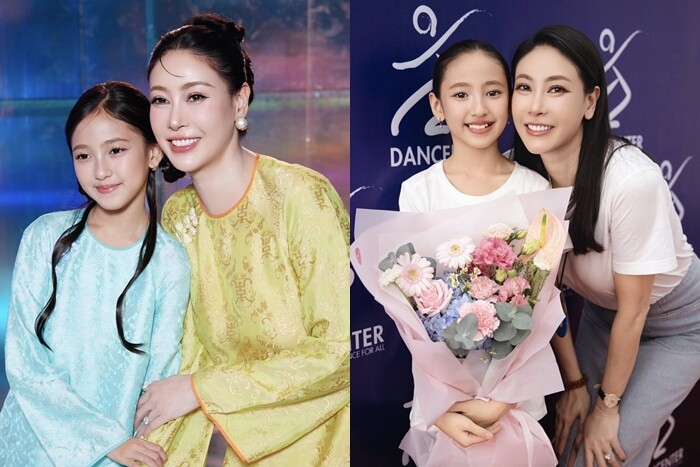 Con gái Hà Kiều Anh xinh xắn, tự tin khi xuất hiện cùng mẹ ở sự kiện.