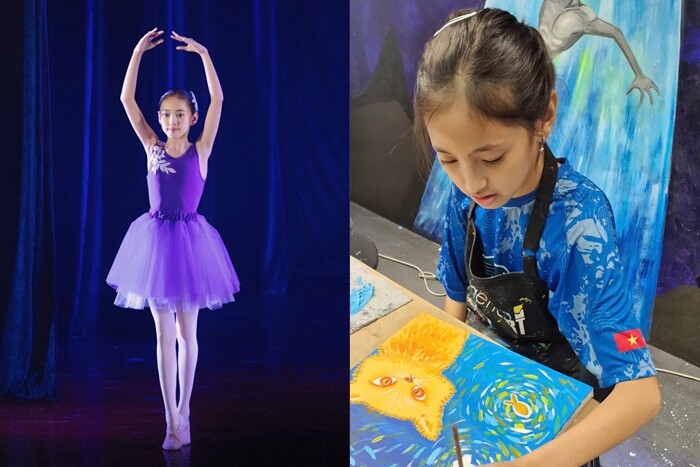 Ái nữ của Hà Kiều Anh được mẹ cho học nhiều môn năng khiếu.