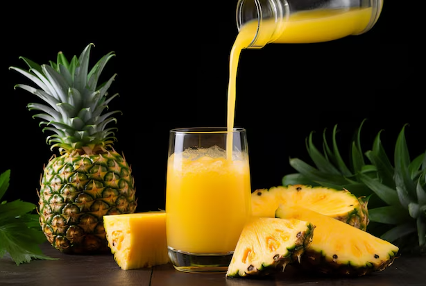 Dứa chứa enzyme tiêu hóa bromelain giúp phân giải protein và giảm viêm trong đường ruột.