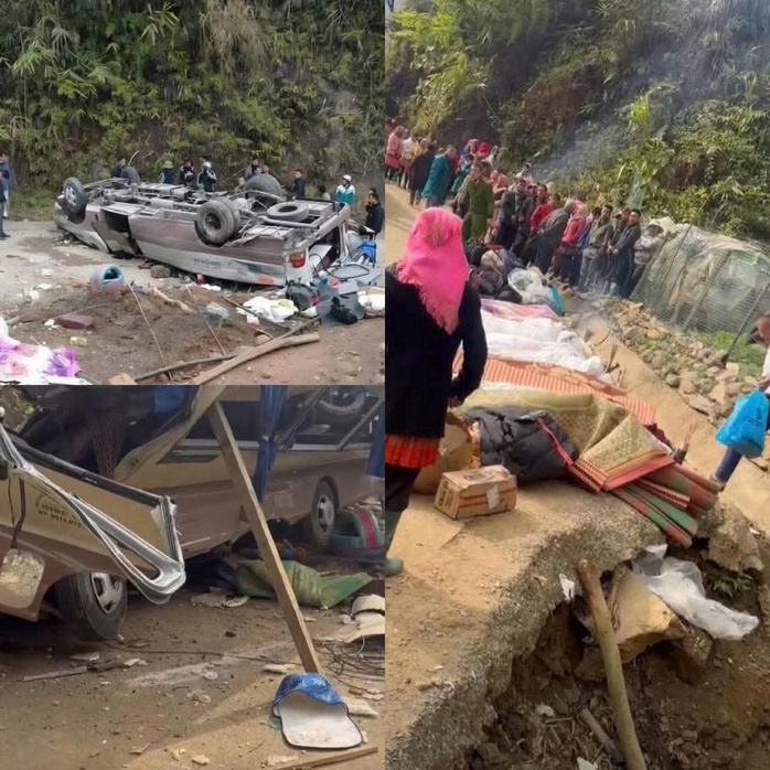 Hiện trường vụ tai nạn khiến 18 người thương vong