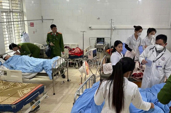 Các nạn nhân bị thương đã được chuyển xuống Hà Nội điều trị. Ảnh: MXH