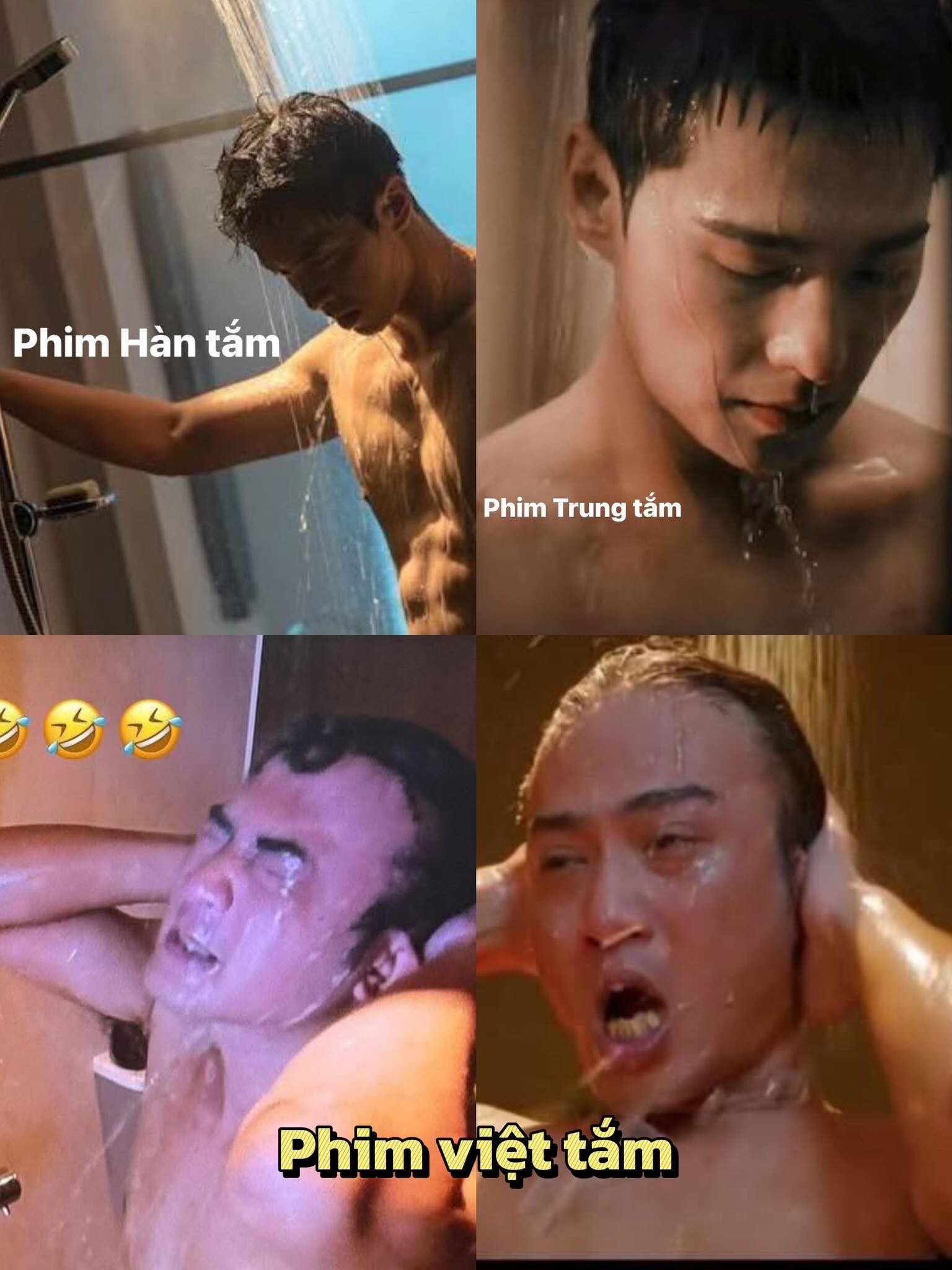 Không riêng cảnh nóng, phân đoạn tắm của Đăng sau khi đi quá giới hạn với đối tác cũng bất ngờ viral trên mạng xã hội và bị so sánh với các cảnh tắm trong phim Hàn, Trung, Mỹ...