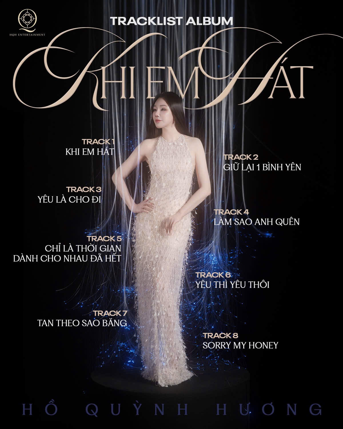 Bên cạnh màu sắc cảm xúc xuyên suốt, Khi em hát còn ghi dấu sự đồng hành của nhiều nhạc sĩ, nhà sản xuất và ekip âm nhạc uy tín. Trong đó, nổi bật là các sáng tác của T.H.T, Kai Đinh, Dương Trường Giang, Đan Ni và Cầm.