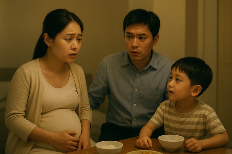 Con riêng của chồng nhìn bụng tôi rồi nói 1 câu, tôi chết lặng giữa bàn cơm - 1