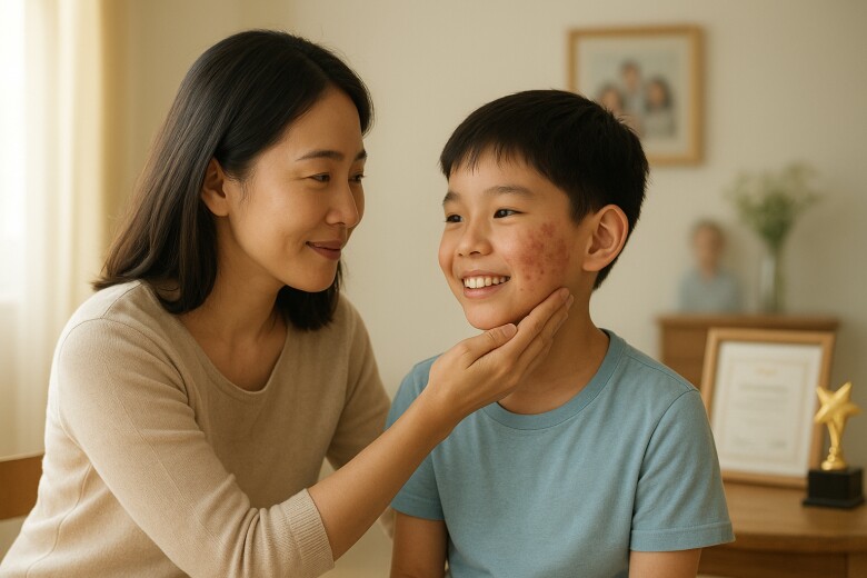 Sinh con có vết bớt đỏ khắp người, tôi từng bị họ hàng nói lời cay nghiệt, 10 năm sau con khiến ai cũng im lặng - 2