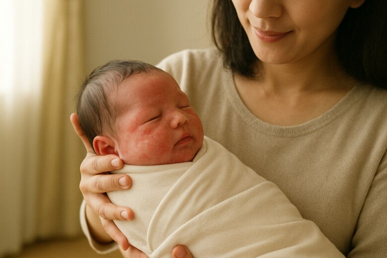 Sinh con có vết bớt đỏ khắp người, tôi từng bị họ hàng nói lời cay nghiệt, 10 năm sau con khiến ai cũng im lặng - 1